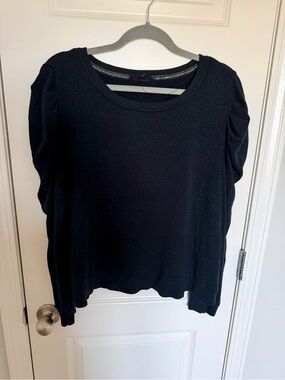 Jane and Delancey Black Sparkle Long Sleeve Top